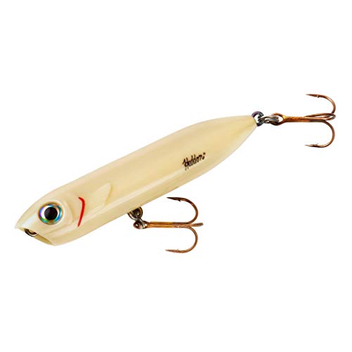 Heddon Chug'N Spook Popper Topwater Fishing Lure for Saltwater and Freshwater - color: Bone, size: Chug'N Spook Jr (1/2 oz)