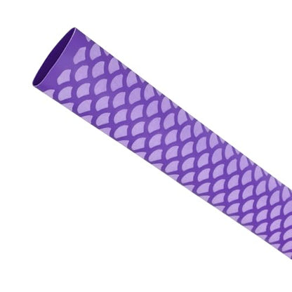 Heat Shrink Tubing, 3.28ft 2:1 Shrink Ratio Heat Shrink Tube for Fishing Rod Grips with Non Slip Waterproof, Fish Scale Pattern Heat-Shrink Tubing (1, Purple, Dia:35mm) - color: Purple, size: Dia:35mm