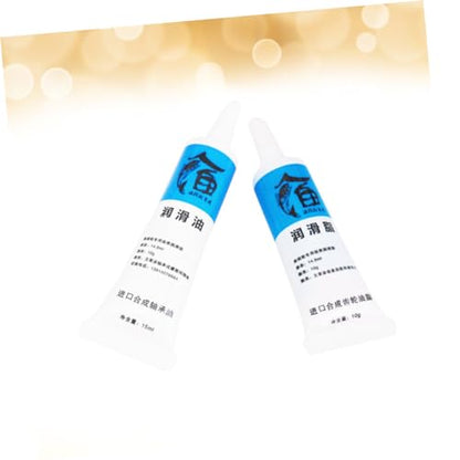 BESPORTBLE 2pcs Fishing Reel Oil and Grease Set for Bearing Maintenance Lubricant for Fishing Wheel Repair Reduces Abrasion and Noise Suitable for Reels