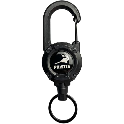 Pristis Heavy Duty Zinger Retractors, Saltwater Resistant 28" Stainless Steel Wire Retractable Badge Holder, Keychain Lanyard