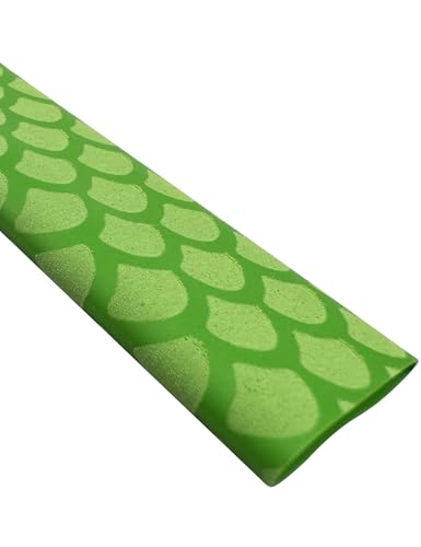 Accering Fishscale Waterproof Fishing Rod Shrink Wrap Grip (φ20mm, Fruit Green) - color: FruitGreen, size: φ20mm, L3.3ft