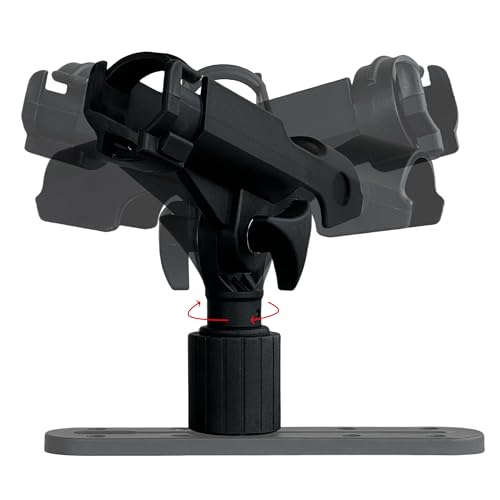 2 Pack Fishing Rod Holder with Track Mount Universal T-Shaped Screw Mounted on Rail for Kayak, Canoe, Fishing Boat - color: 2Pack Rod Holders