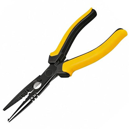 9-inch Fishing Pliers with Rust-resistant Teflon Coating, Fresh/Sea Fishing Tools, Comfortable Grip Fishing Gear for Fishing Trips - style: 9" Split Ring Nose