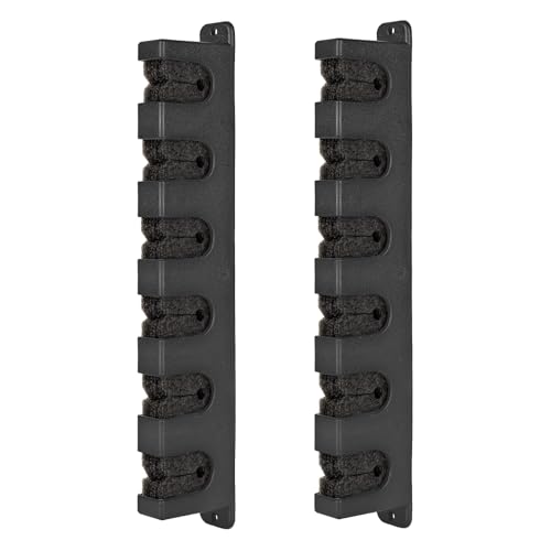 Axlksia Fishing Rod Holder Wall Mount, 1 Pair Fishing Pole Holders for Garage, Boats, 6 Fishing Rod Storage Racks (Horizontal Grey) - color: Horizontal Grey