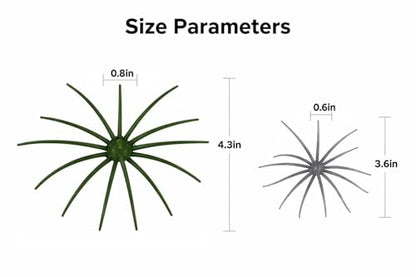 Tentacle Creature Lure Sea Urchin Soft Bait 3.6" & 4.3" TPE Lures 10/6-Pack, Natural Sinking Micro-Vibration for Crappie Bluegill Perch Bass Trout, Compatible Jig Heads Treble Hooks - color: Dark Green, size: L-6pcs