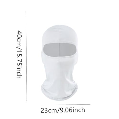 2 Pieces Thin Balaclava Ski Mask Head Mask Full Face Mask Windproof Sun UV Protection Hood for Women Men - color: Black+white