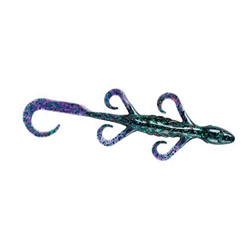 YUM Lizard Ultimate Finesse Lizard Soft Plastic Swim-Bait Bass Fishing Lure with Curly Legs and Tail - color: Junebug
