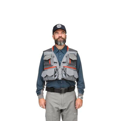 Simms Guide Vest Steel S - size: Small
