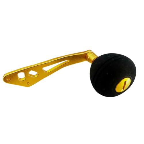 Power Handle Baitcasting, Baitcasting Handle Replacement for Baitcasting Fishing Reel, Fishing Reel Handle Replacement Baitcaster, Metal Knob Grip Replacement for Outdoors - color: Gold