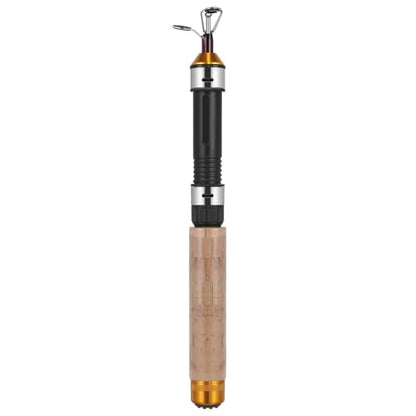 NUOBESTY Telescopic Mini Ice Fishing Rod 25.6 Inch Ultra-Light Portable Fishing Pole with Two Durable Guides for Winter and Outdoor Travel