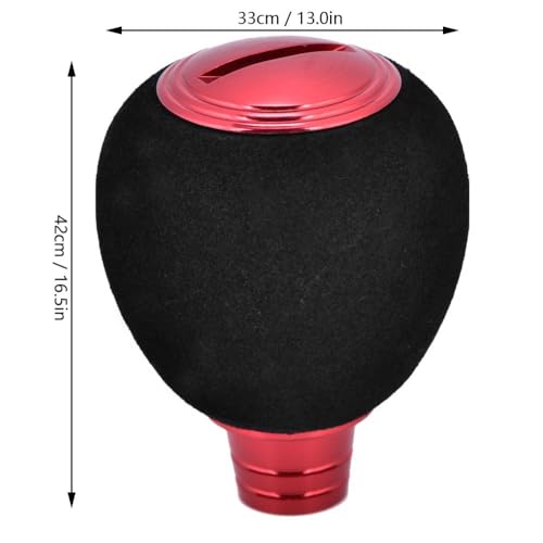 Fishing Reel Power Knob,EVA & Metal Lightweight Grip Modification Power Knob Reel Bait Casting Spinning Reels Replacement for Saltwater & Freshwater (42mm x 33mm) - color: Red