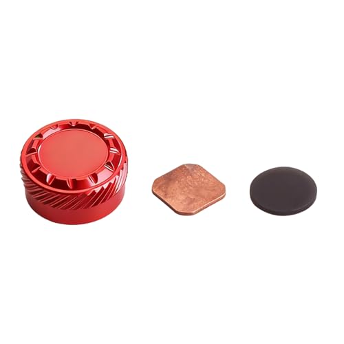 Mechanical Brake Knob Compatible with Daiwa 2019 TATULA 100/2025 TATULA 200 - Aluminum Alloy Adjustment Knob, 1 Set Fishing Reel Replacement Parts - color: Red