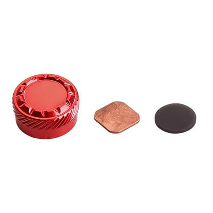 Mechanical Brake Knob Compatible with Daiwa 2019 TATULA 100/2025 TATULA 200 - Aluminum Alloy Adjustment Knob, 1 Set Fishing Reel Replacement Parts - color: Red