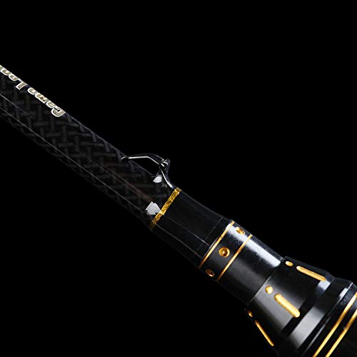 2 Piece 7 Feet Spinning Rod 24 Ton Carbon Fiber Spincasting Fishing Rod with 2 Tips - Medium and Medium Heavy Portable Spin Bass Fishing Rod