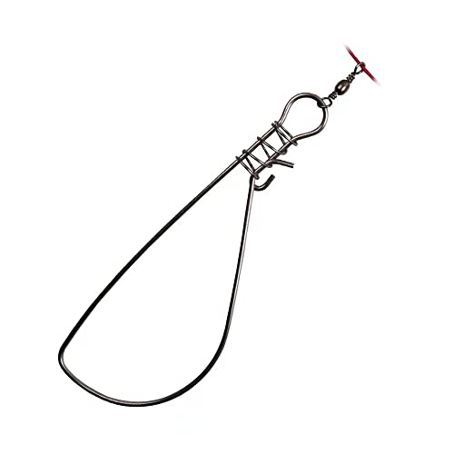Fish Stringer Clip,Fishing Stringer Clip Fish Lock Stainless Steel Wire Rope Lanyard Live Fish Lock with Float,5/10 Metal Snaps - color: 5 Clips