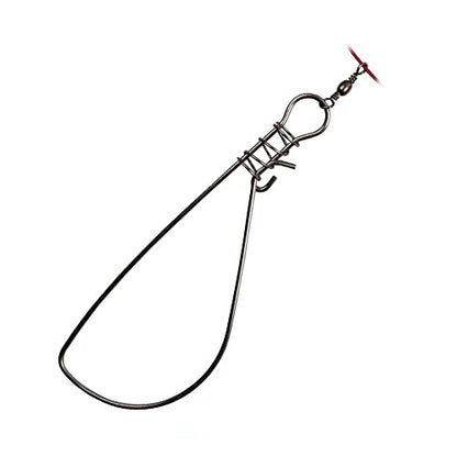 Fish Stringer Clip,Fishing Stringer Clip Fish Lock Stainless Steel Wire Rope Lanyard Live Fish Lock with Float,5/10 Metal Snaps - color: 5 Clips