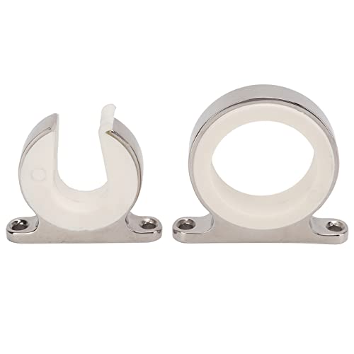 Fishing Rod Holder Bracket, 2PCS Stainless Steel Horizontal Wall Mounted Fishing Rod Rack Ceiling Storage Fishing Pole Holder for Garage/Cabin/Basement/Marine/Automobile/Truck/RV