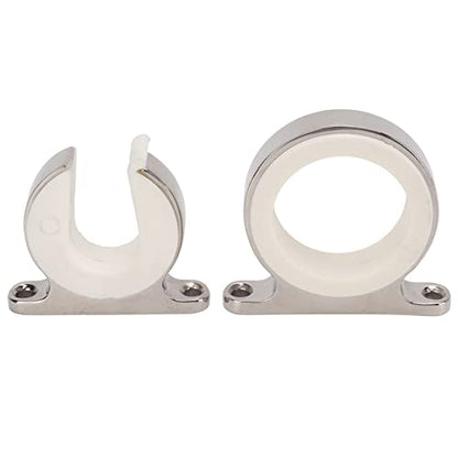 Fishing Rod Holder Bracket, 2PCS Stainless Steel Horizontal Wall Mounted Fishing Rod Rack Ceiling Storage Fishing Pole Holder for Garage/Cabin/Basement/Marine/Automobile/Truck/RV