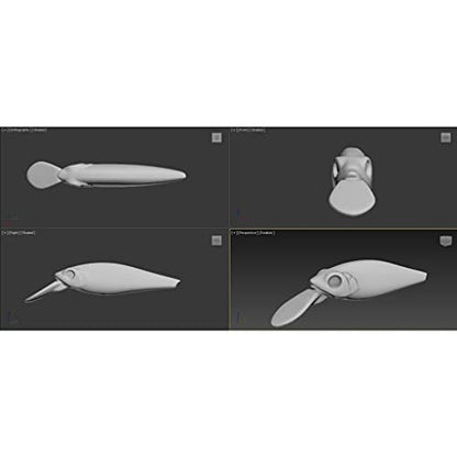 Blank Unpainted Minnow Crankbait Topwater Lipless Jerkbait Fishing Lures - color: UPC723P10