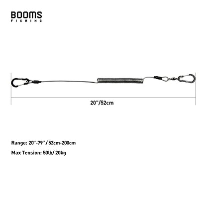 Booms Fishing T02 Fishing Pole Tether, Kayak Paddle Leash, Paddle Board Fishing Accessories, Heavy Duty Fishing Lanyard for Fishing Tools/Rods/Paddles - color: Black, 2pcs