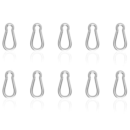 Carabiner, Heavy Duty Galvanized Steel Spring Snap Hook Carabiner Clips with 120LBS Holding Capacity, Ideal for Outdoor, Hammock, Swing and Travel (M4 1.57Inch, 10PCS) - size: 10PCS-M4, style: Silver