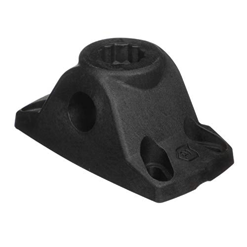 Attwood 5011-7 Heavy-Duty Fishing Rod Holder Combo Mount, Mounts on Top or Side of Gunwale, Positive Lock, Black