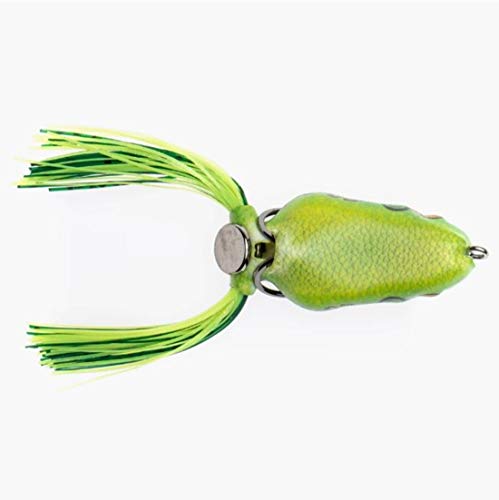 Scum Frog Trophy Series Topwater Bass Fishing Hollow Body Frog Lure with Weedless Hooks - color: Bullfrog, size: 5/8 Ounce
