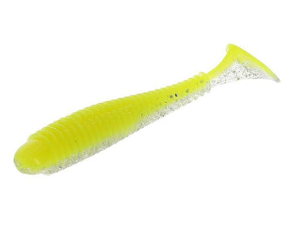 Strike King Rage Swimmer Saltwater Soft Bait Fishing Lure, 3.75", Wide-Bodied Paddle Tail - color: Silver Belly