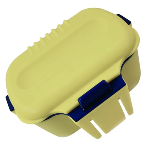Dual-Layer Portable Bait Holder Box with Large Capacity, Yellow Worm and Red Worm Storage Case for Fishing, Waist-Hanging Live Bait Container for Anglers