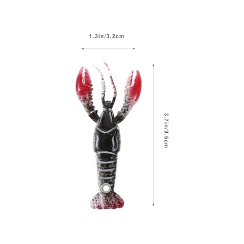 Abaodam 4pcs Soft Crawfish Fishing Lures 95mm Wear-Resistant Reusable Bionic Soft Baits Kit for Freshwater Bass and Outdoor Fishing