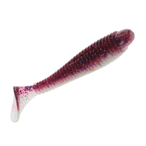 Strike King Rage Swimmer Saltwater Soft Bait Fishing Lure, 3.75", Wide-Bodied Paddle Tail - color: Ice Berry