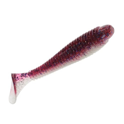 Strike King Rage Swimmer Saltwater Soft Bait Fishing Lure, 3.75", Wide-Bodied Paddle Tail - color: Ice Berry
