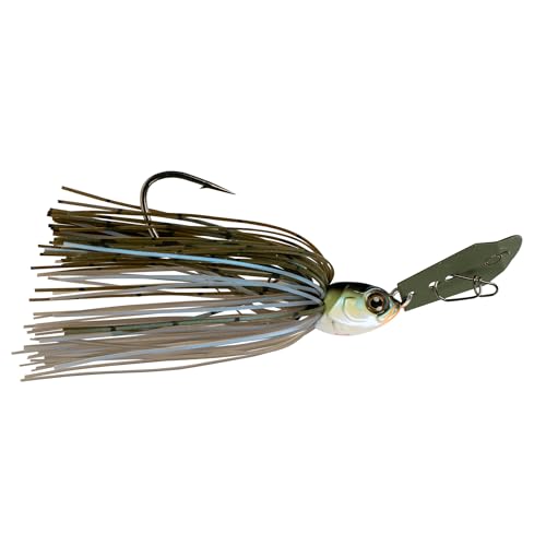 6th Sense - Jigsaw Bladed Jig for Bass Fishing, Vibrating Swim Jig, Reaction Bite Bait - color: Baby Bream, size: 1/2oz.