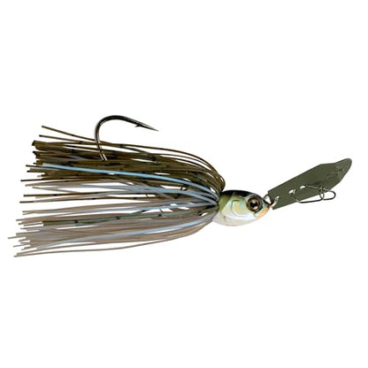 6th Sense - Jigsaw Bladed Jig for Bass Fishing, Vibrating Swim Jig, Reaction Bite Bait - color: Baby Bream, size: 1/4oz.