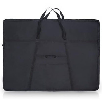 JJRING Extra Large Dacron Waterproof Light Weight Art Portfolio Tote Bag, 37'' x 49'' for 36'' x 48'' Black Carrying Storage Case For Poster, Sketching, and Drawing - size: 36''*48''