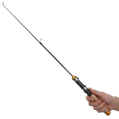 DOITOOL Telescopic Mini Ice Fishing Rod Ultra-Light Portable Winter Fishing Pole Compact Pocket Rod with Carbon Coating and Durable Guides