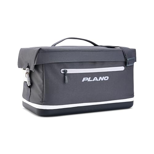 Plano Weekend Softside 3700 Tackle Bag, Cutting-Edge Fishing Tackle Bag, Molded Waterproof Base, Spacious Storage, Die Cut Tool Sleeves, Daisy Chain Attachment Points - color: Slate, style: 3700 Softsider Tackle Bag