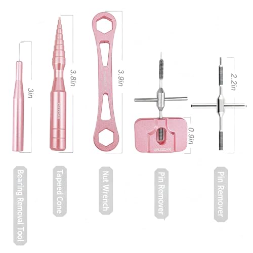 Fishing Reel Cleaning, Repair & Maintenance Kit, 30-in-1 Precision Electric Screwdriver Set for Spinning & Baitcasting Reels - color: Pink
