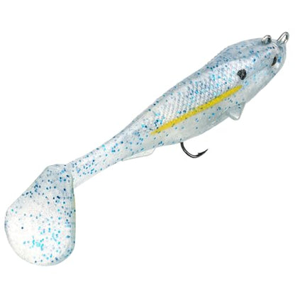 Strike King Final Copy Fishing Lure, Pre-Rigged Soft Plastic Swimbait, Free-Swinging Size 4 Treble Hook, Belly Magnetic Hook Keeper, 7/8-Ounce - color: Sexy Shad