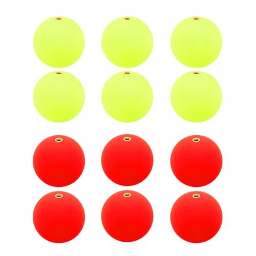 PATIKIL Fishing Bobber, Slip Foam Floats Buoy Rig Stoppers for Crappie Trout Bass Fishing - color: Red,Yellow, size: 0.9 Inch