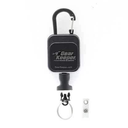 Gear Keeper Badge Reel and ID Badge Holder - Heavy Duty Retractable Keychain with Carabiner Mount - Micro Retractable Keychain, ID Card Holder, Tool Retractor - 30” Extension - USA Made - style: Carabiner