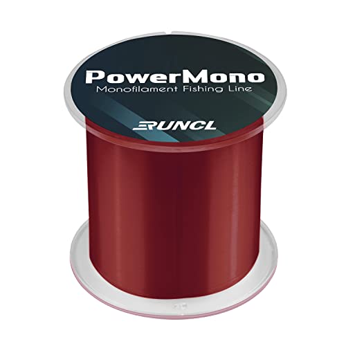 RUNCL PowerMono Fishing Line, Ice Monofilament Fishing Line 300/500/1000Yds - Ultimate Strength, Shock Absorber, Suspend in Water, Knot Friendly 3-35LB, Low & High-Vis Available, Gift Decoration - color: Brown, size: 8LB（300Yards）