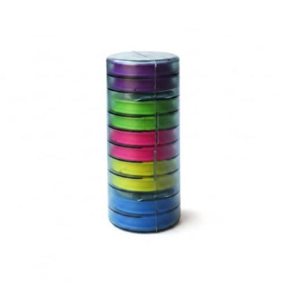 Fishing Line Spool Organizer Box, Durable PP Plastic Storage Case with Silicone Holders for Braid, Mono, and Fluoro Spools - size: 6.1 x 2.44 x 6.1 in