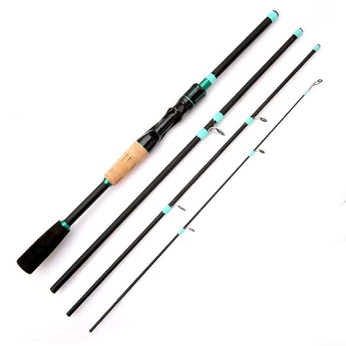 Spin & Casting Rods, Strong Carbon&Glass Composite Fishing Rod with Stainless Steel Line Guides for Bass, Trout, Panfish, Catfish(POLISHED SPIN 1.65M)