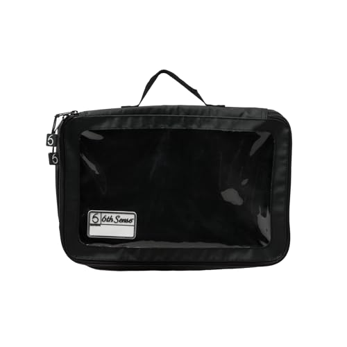 6th Sense – Bait View Fishing Tackle Bag, Clear View Soft Plastic Storage - color: Black, size: Large