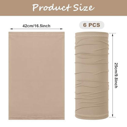 Geyoga Summer UV Protection Cooling Neck Gaiter | Sunscreen Breathable Face Scarf Bandana Mask Neck Gaiter for Outdoor Fishing Hiking Camping - color: Neutral Colors