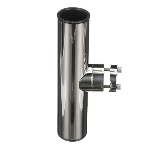 Attwood 66970-7 Stainless Steel Clamp-On Rod Holder, for Rail 7/8-Inch to 1-Inch Dia., 9 Inches Long, 1 3/4-Inch Inside Diameter