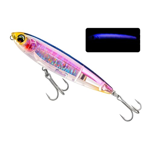 Top Water Fishing Lure for Freshwater and Saltwater, Long Cast Sinking Pencil Lures Artificial Hard Baits with Treble Hook, for Bass Walleye Pike Catfish Musky Perch Fishing Gifts for Family Fishing - color: G