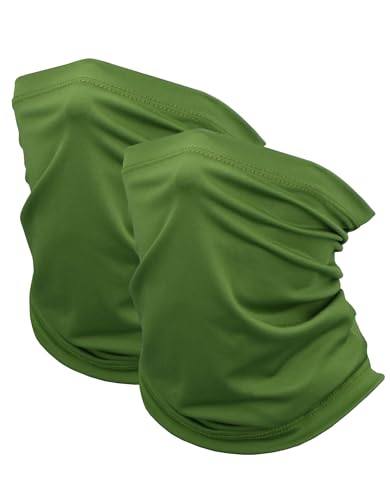 JHYWELL Cooling Neck Gaiter Face Mask, UV Protection Masks Gator, Windproof Bandana for Skiing, Fishing, Hiking, Cycling - color: Military Green