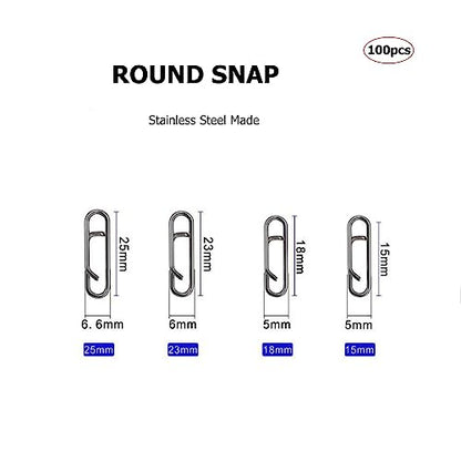 100pcs/pack Stainless Steel Power Clips Lure Clips Snaps Quick Change Fishing Lure Connector Kayak Drifting Fishing Fast Snaps Speed Clips - color: XL_25mm_90lbs